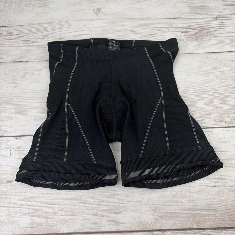 Descente Optima Women's Large Cycling Shorts Black Pink Activewear Thin Padded